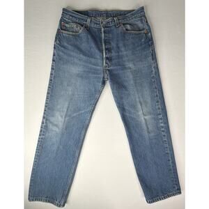 Vintage Levi’s 501xx Jeans 35x30 34x26 Made In USA Button Fly 4/95 Shrink To Fit